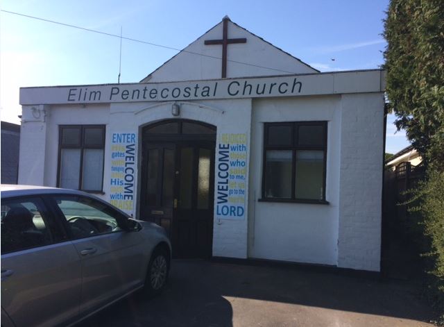 Front of church before building work around 2017